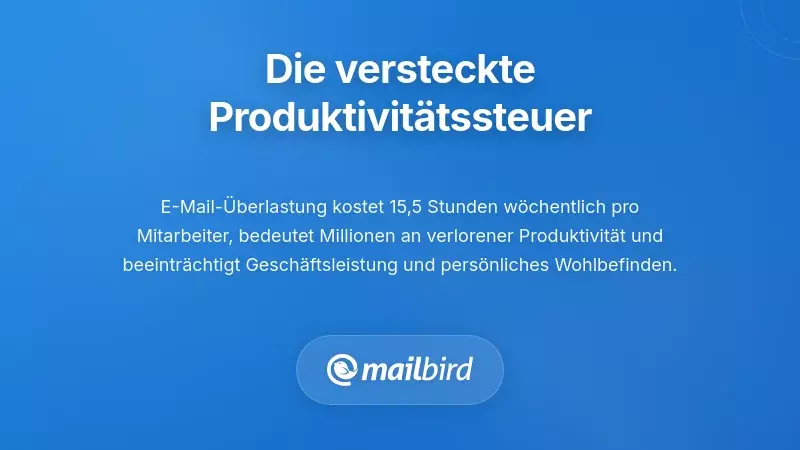 Diagramm, das Produktivitätsverlust und versteckte Kosten der E-Mail- Überlastung für Mitarbeiter im Homeoffice zeigt