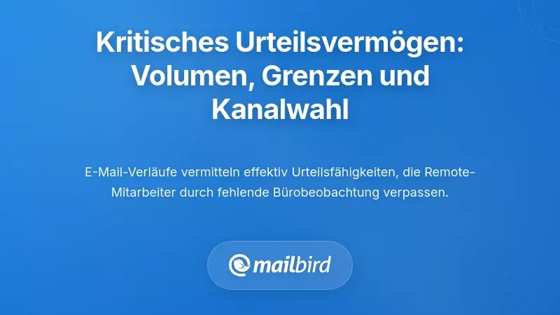 Vermittlung von entscheidenden Urteilsbereichen: Volumen, Grenzen und Kanalwahl