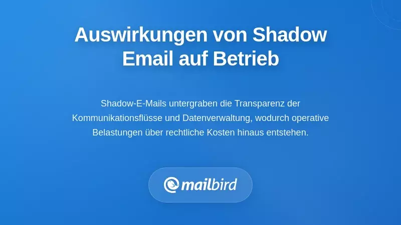 Diagramm, das operative Kosten und geschäftliche Auswirkungen der unautorisierten Nutzung von Schatten-E-Mails zeigt