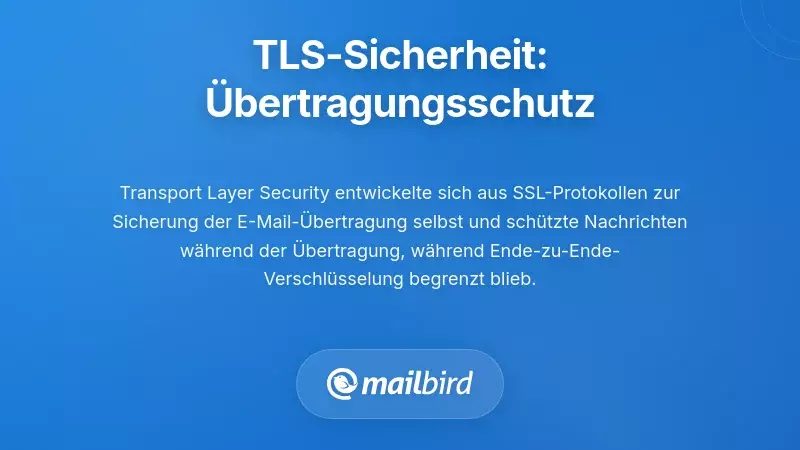 TLS Transport Layer Security sch&uuml;tzt die E-Mail-&Uuml;bertragung zwischen Mail-Servern