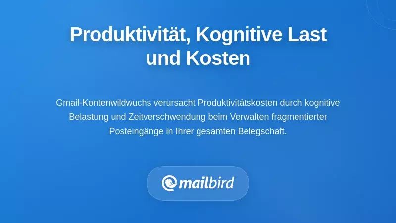 Produktivität, Kognitive Belastung und Betriebskosten
