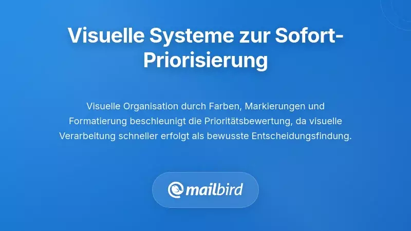 Visuelle Organisationssysteme f&uuml;r sofortige Priorit&auml;tenerkennung