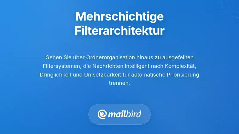 Mehrschichtiges E-Mail-Filtersystem, das dringende Nachrichten von routinem&auml;&szlig;igen Kommunikationen trennt