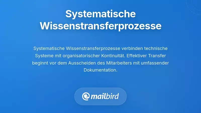 Implementierung systematischer Wissens&uuml;bertragungsprozesse