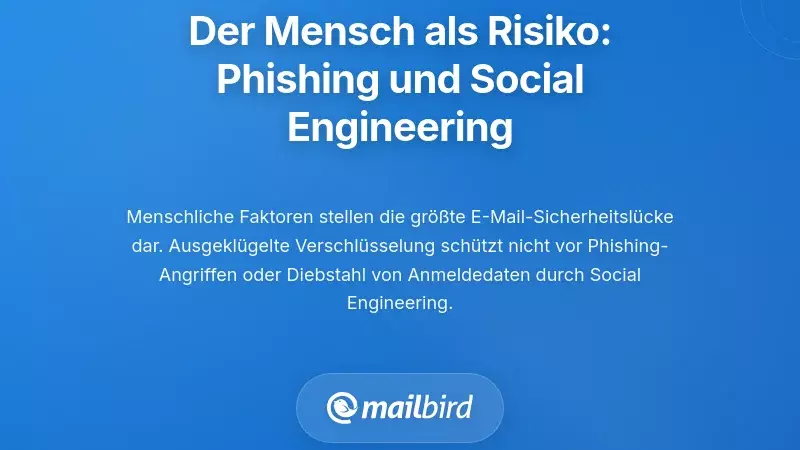Illustration eines Phishing-Angriffs, der Bedrohungen durch Social Engineering in der E-Mail-Sicherheit zeigt