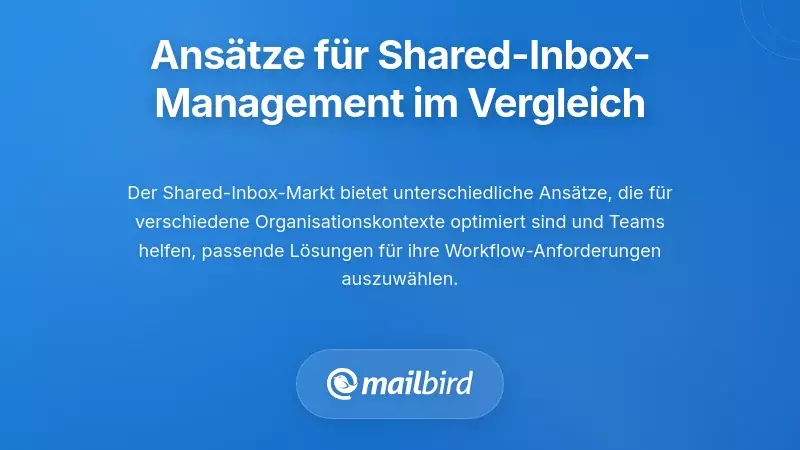 Vergleich verschiedener Ans&auml;tze zur Verwaltung von Shared Inboxes