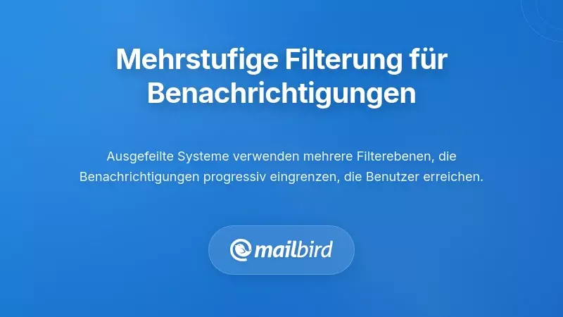 Erstellung einer mehrstufigen Filterung f&uuml;r progressive Benachrichtigungs-Reduzierung