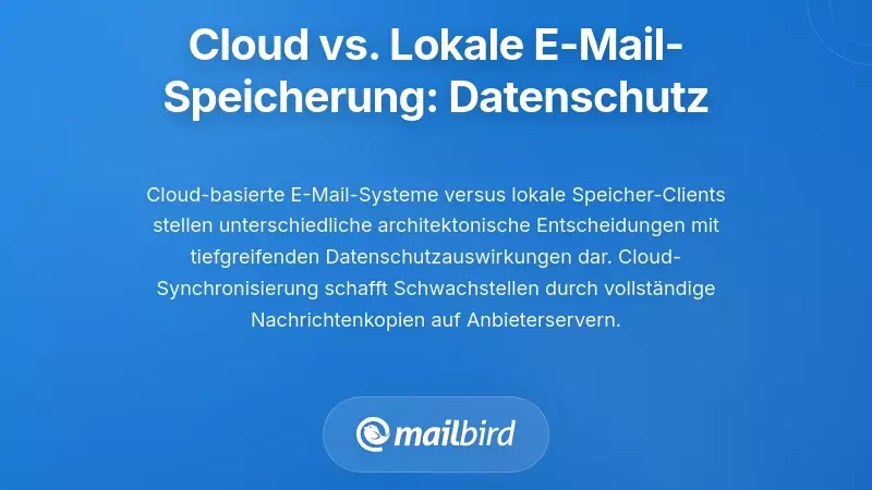 Cloudbasierte vs. lokale E-Mail-Speicherung: Datenschutzprobleme bei E-Mails