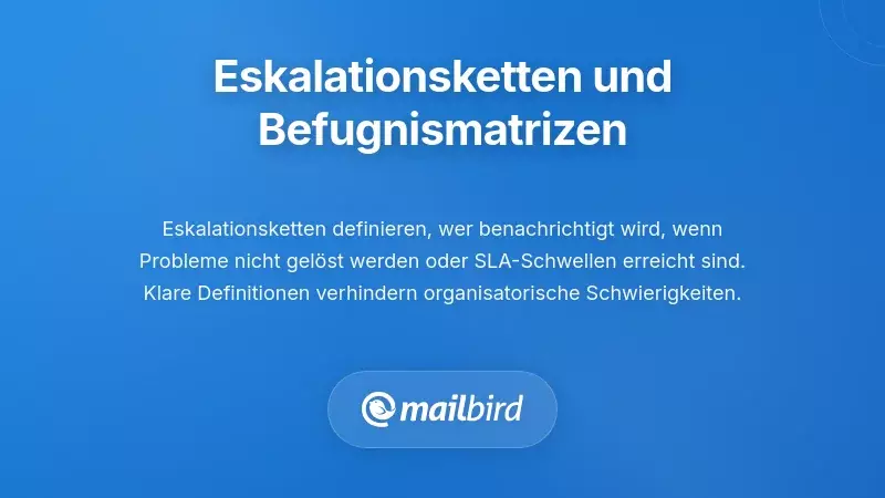 Eskalationsketten-Autoritätsmatrix mit Benachrichtigungshierarchieebenen