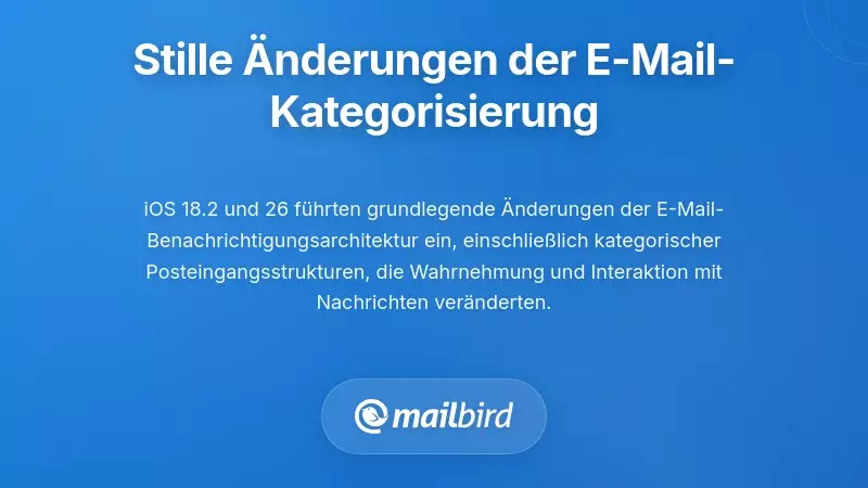 Stille Änderungen der E-Mail-Kategorisierung, die Ihr Postfach betreffen