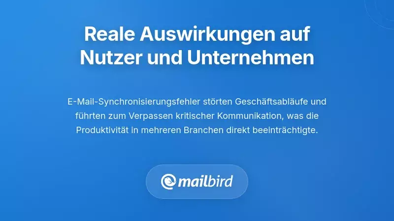 Gesch&auml;ftsprofi frustriert &uuml;ber E-Mail-Synchronisierungsfehler, die die Arbeitskommunikation und Produktivit&auml;t beeintr&auml;chtigen