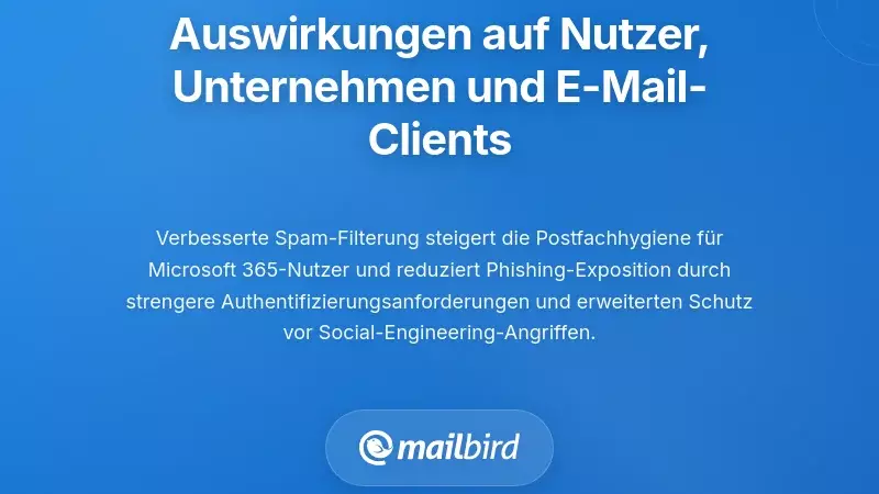 Auswirkungen auf E-Mail-Nutzer, Organisationen und E-Mail-Client-Anwendungen