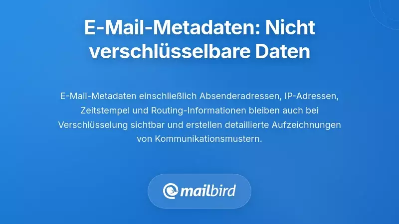 E-Mail-Metadaten: Informationen, die Sie nicht verschl&uuml;sseln k&ouml;nnen