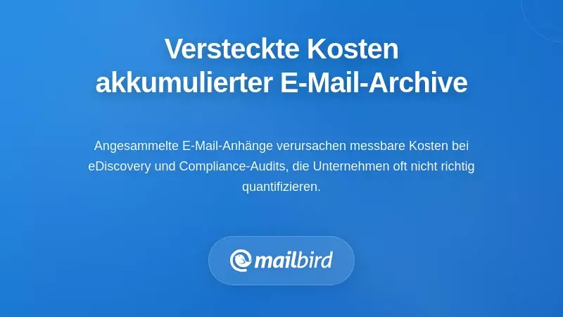 Die versteckten finanziellen und betrieblichen Kosten angeh&auml;ufter E-Mail-Archive