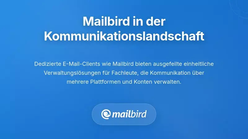 Wo Mailbird im sich entwickelnden Kommunikationsumfeld passt