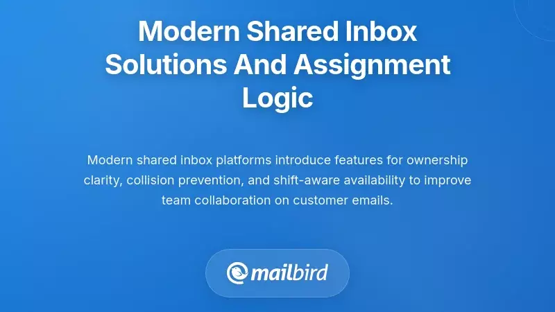 Modern shared inbox platform dashboard showing email assignment and collision prevention features