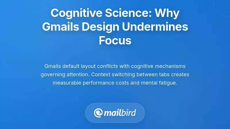 Cognitive Science: Why Gmail's Design Undermines Focus