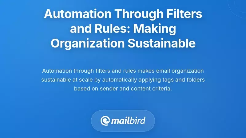 Automation Through Filters and Rules: Making Organization Sustainable
