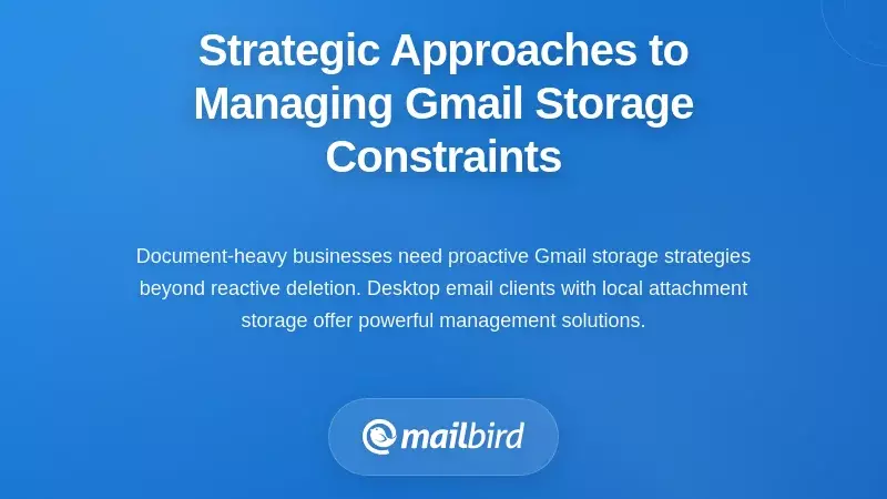 Strategic Approaches to Managing Gmail Storage Constraints