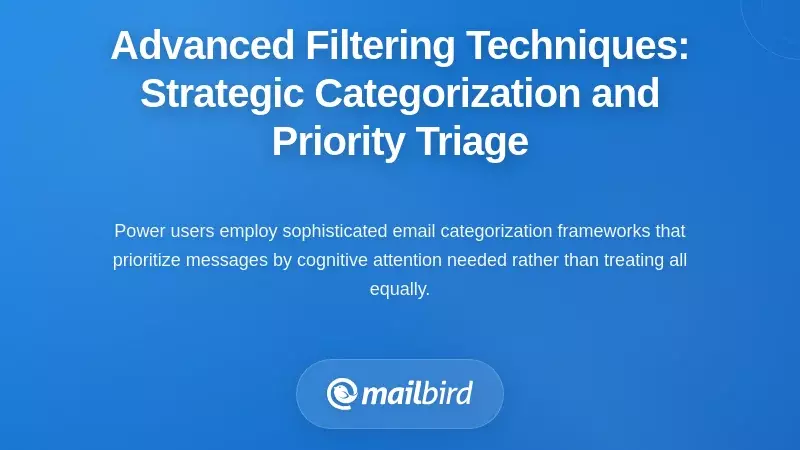 Advanced Filtering Techniques: Strategic Categorization and Priority Triage