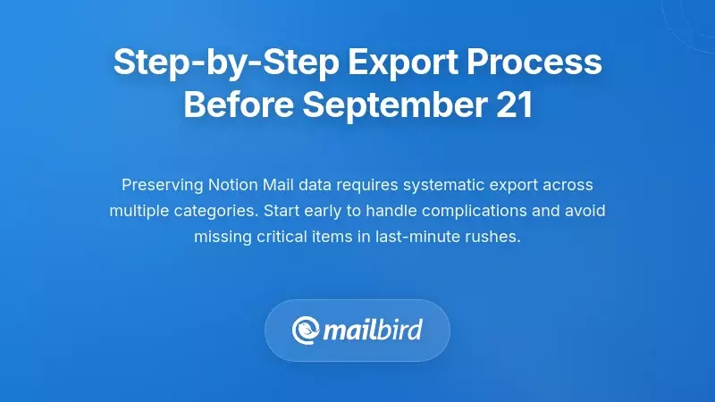 Step-by-step Notion Mail data export process before September 21 deadline