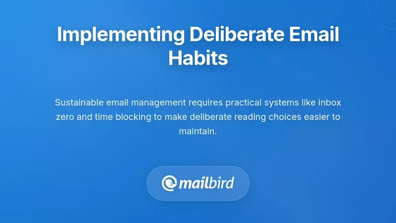 Email management workflow demonstrating deliberate inbox habits and processing system