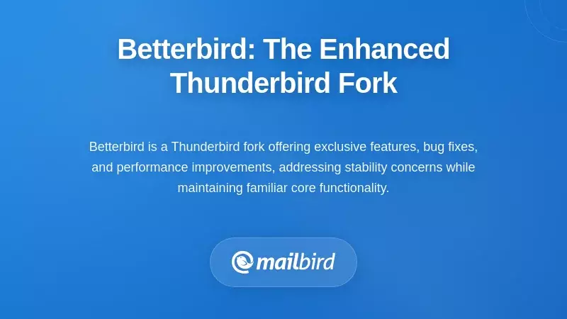 Betterbird email client interface showing enhanced Thunderbird fork features on Mac