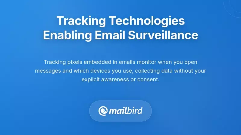 Email tracking technology surveillance illustration showing hidden pixels and monitoring systems