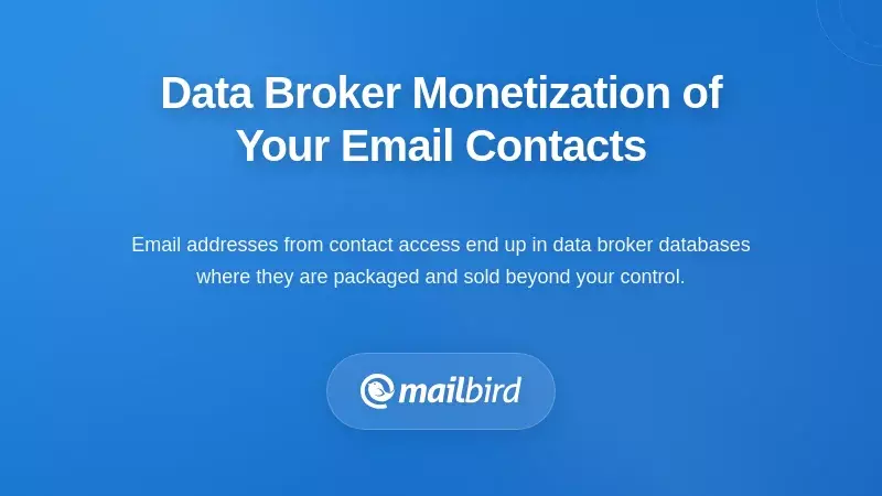 Diagram showing how data brokers monetize email contacts collected from social apps