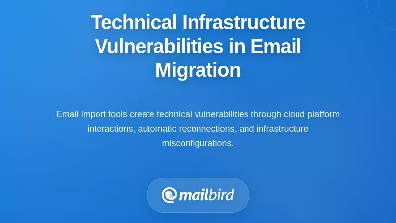 Technical Infrastructure Vulnerabilities in Email Migration