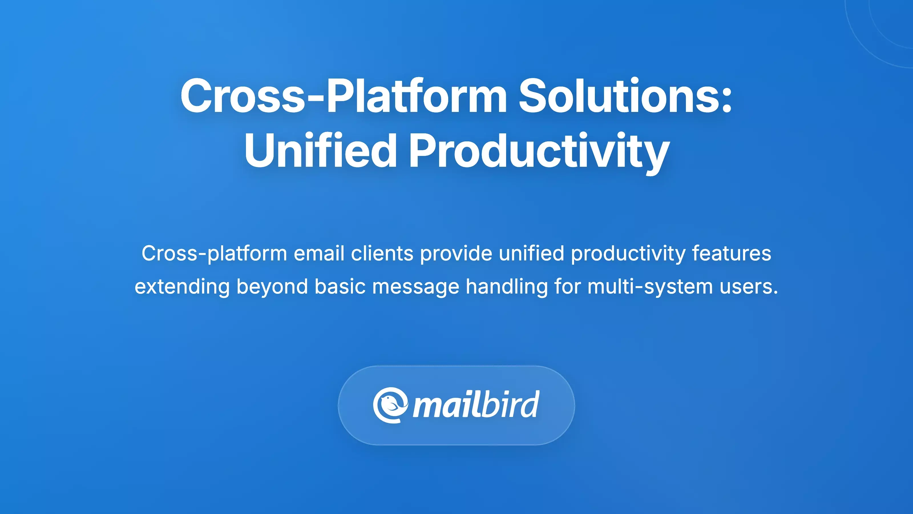 Cross-platform email client interface showing unified productivity features across multiple operating systems