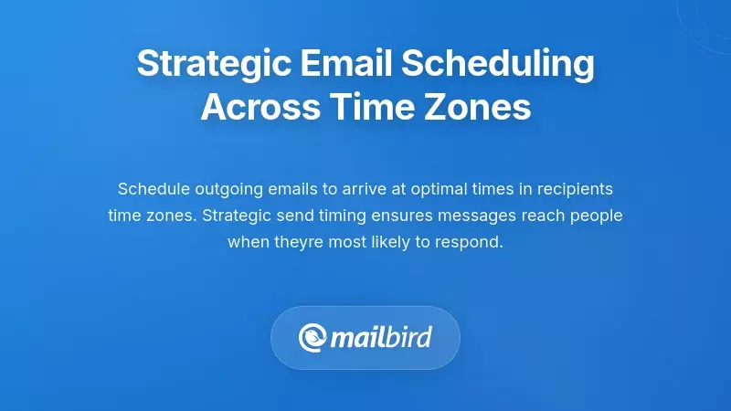 Email scheduling interface showing time zone selection for optimal message delivery