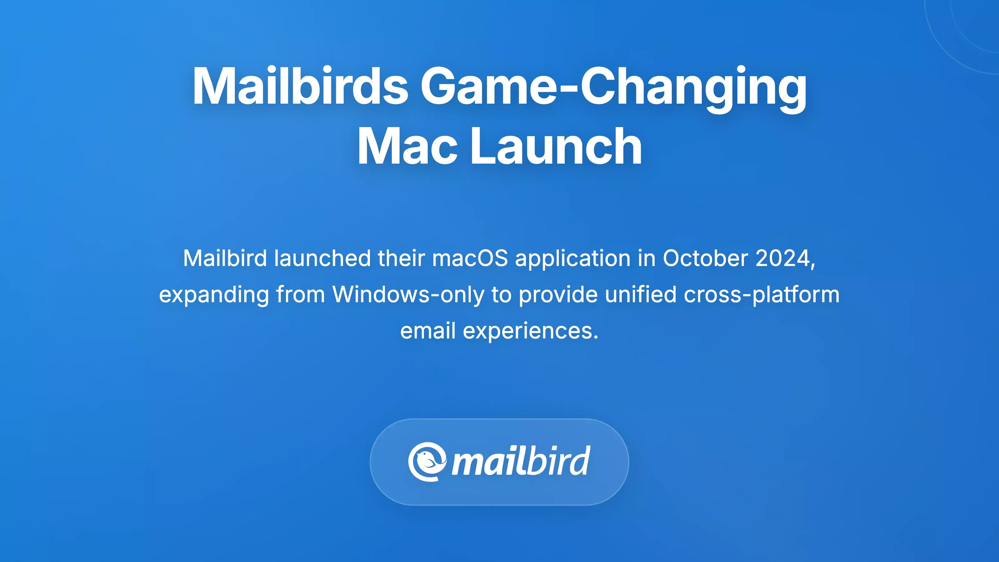 Mailbird Mac application launch in 2024 providing enhanced GMX email client features