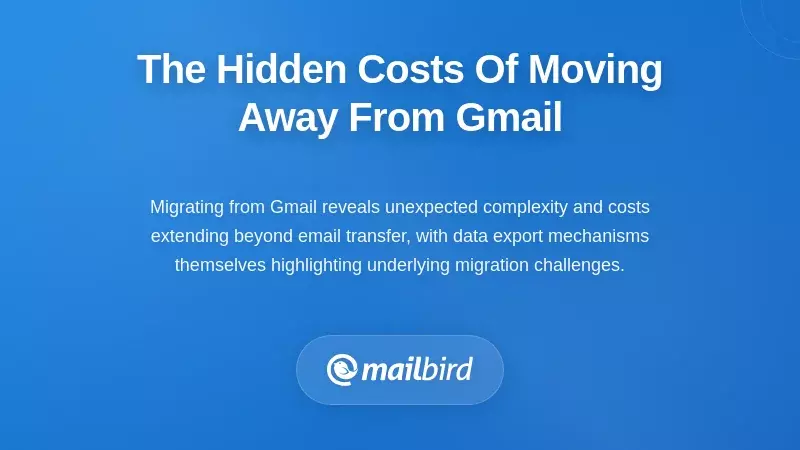 Business professional analyzing hidden costs of migrating away from Gmail on laptop
