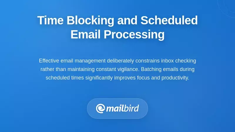 Professional implementing time blocking schedule for efficient email processing and inbox management
