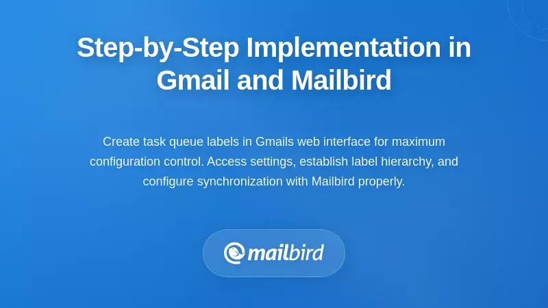 Step-by-step Gmail labels setup and configuration process in Mailbird email client