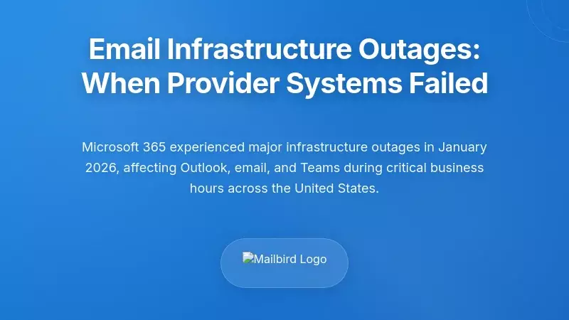 Email Infrastructure Outages: When Provider Systems Failed