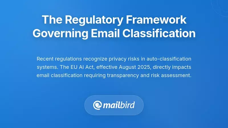 The Regulatory Framework Governing Email Classification