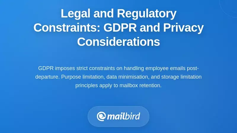 Legal and Regulatory Constraints: GDPR and Privacy Considerations