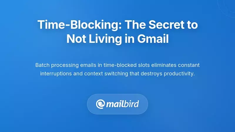 Time-blocking calendar schedule showing designated email processing batches for inbox management