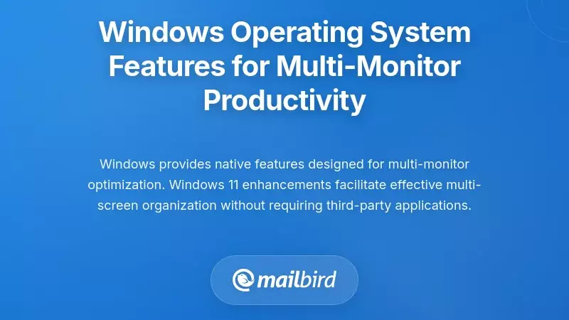 Windows Operating System Features for Multi-Monitor Productivity