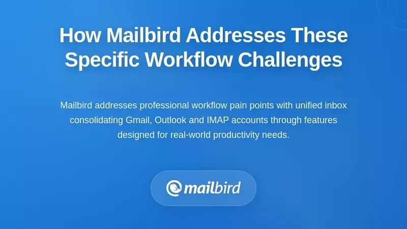 How Mailbird Addresses These Specific Workflow Challenges