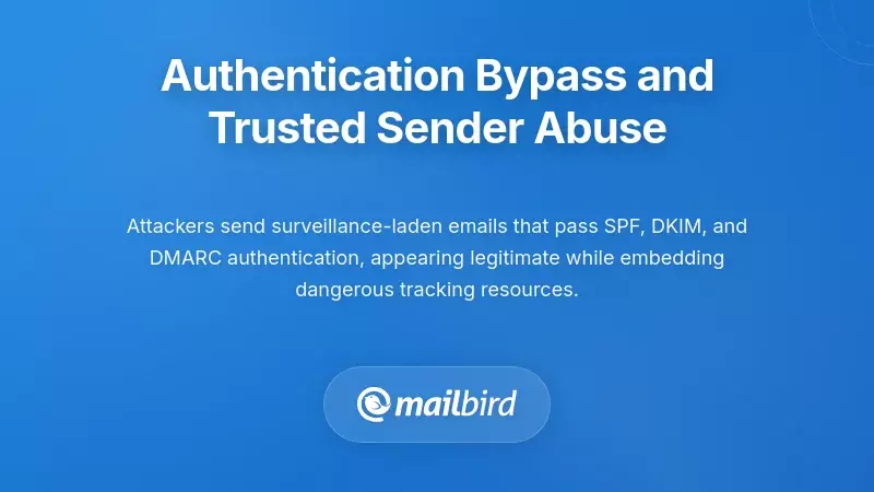 Email authentication bypass allowing surveillance messages through trusted sender verification systems