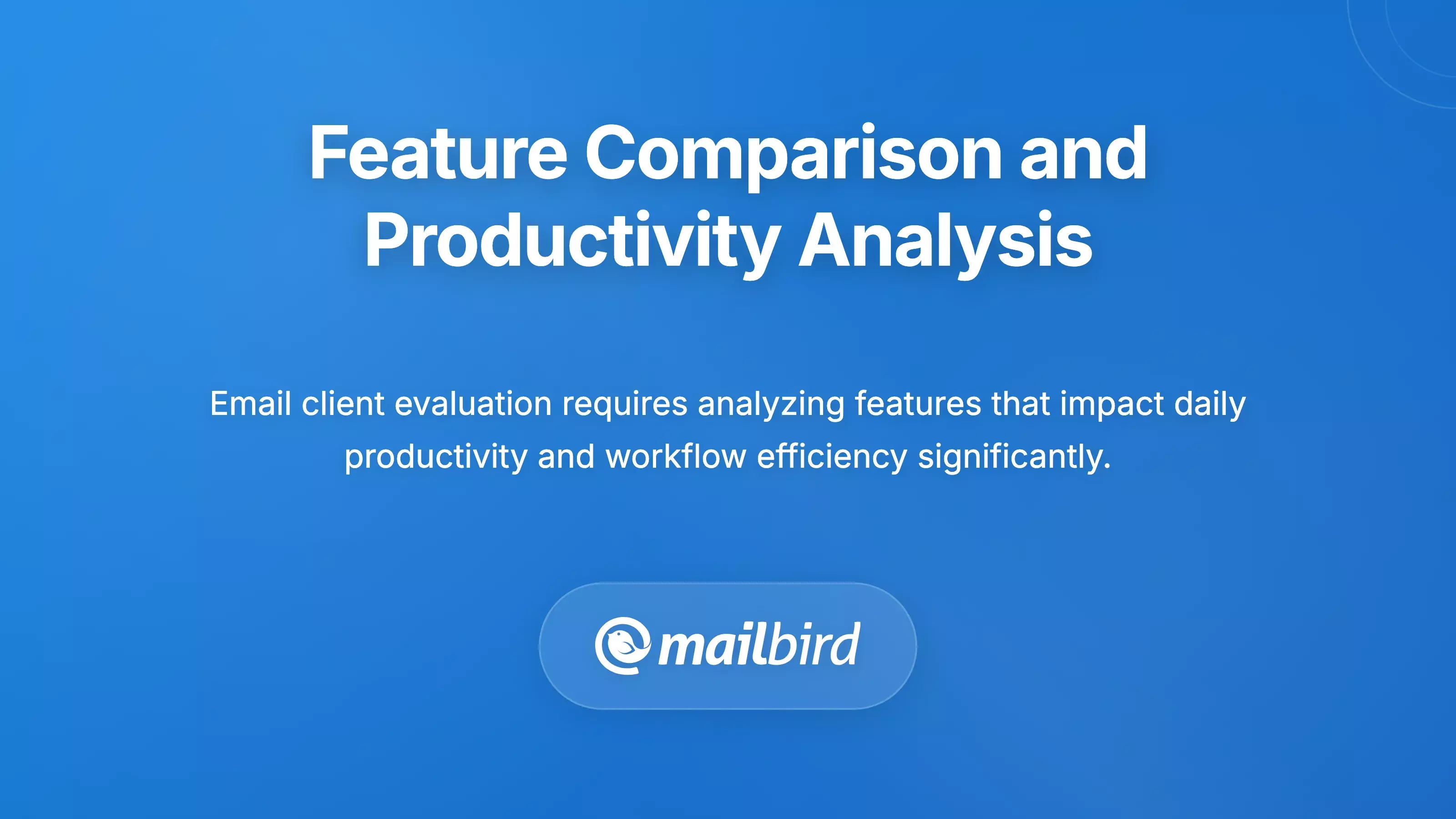 Feature comparison chart analyzing Mac email client alternatives to Zoho Mail for productivity workflows