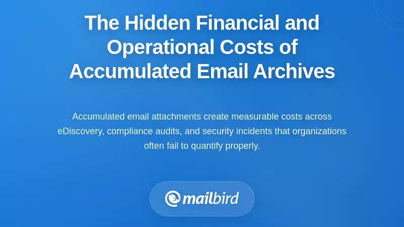 The Hidden Financial and Operational Costs of Accumulated Email Archives