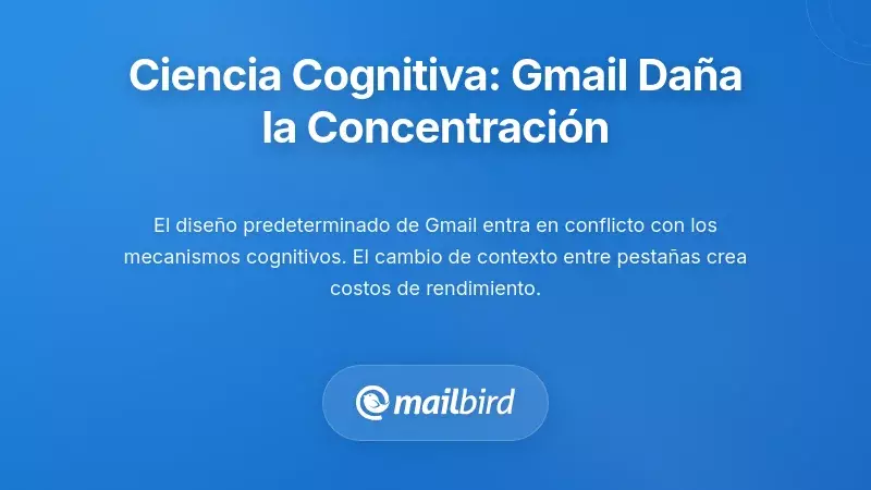 Ciencia Cognitiva: Por qué el diseño de Gmail perjudica la concentración
