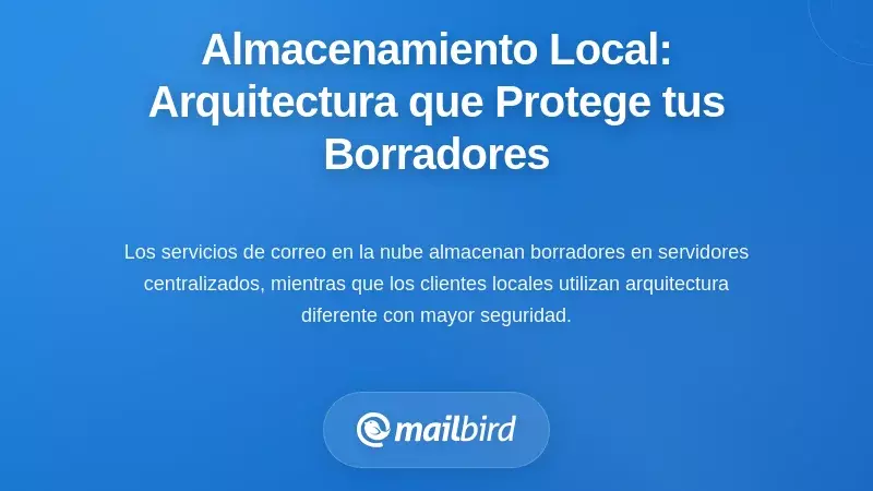 La Alternativa de Almacenamiento Local: C&oacute;mo la Arquitectura Protege la Seguridad de los Borradores