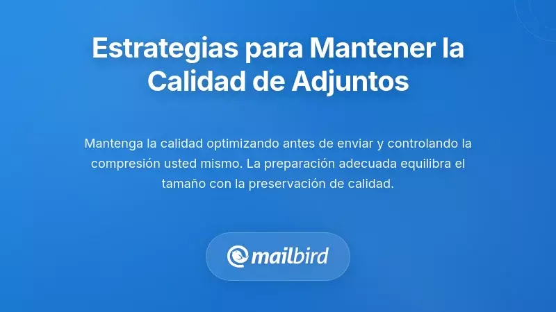 M&eacute;todos y estrategias para mantener archivos adjuntos de correo electr&oacute;nico de alta calidad sin compresi&oacute;n