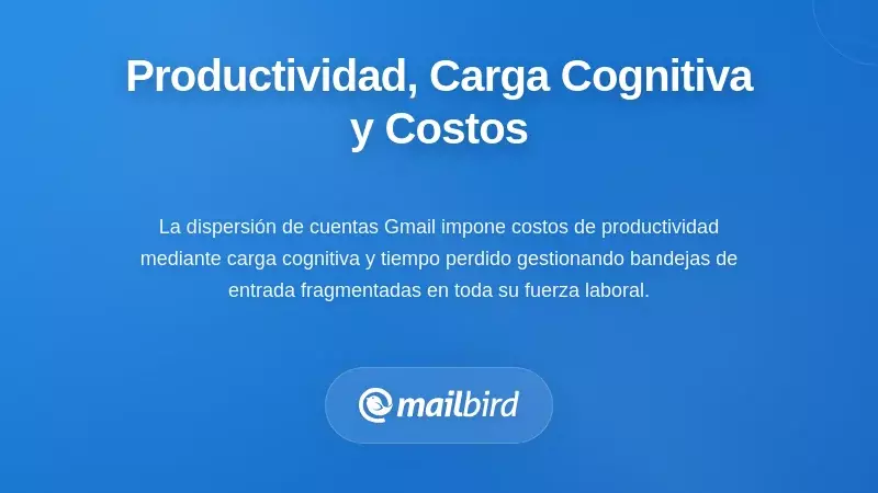 Productividad, carga cognitiva y costes operativos