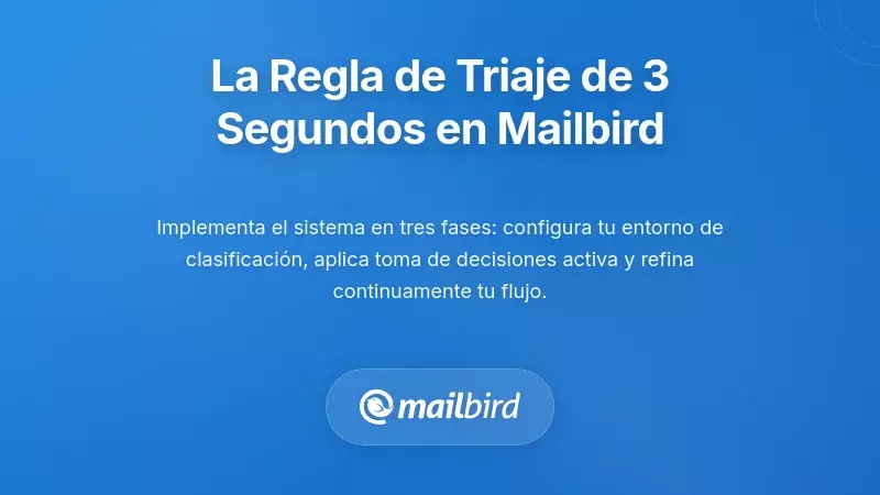 Implementación de la regla de triage de tres segundos en Mailbird